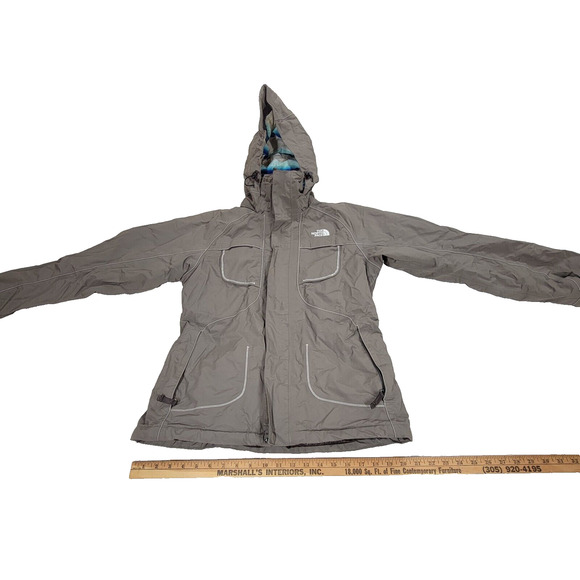 The North Face Jacket Womens Size M Brown Full Zip Snow Skiing Winter Cold Coat - Picture 3 of 16